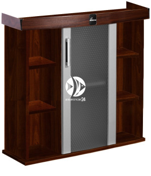 DIVERSA Szafka Modern 80x35x77cm Orzech - Szafka pod akwarium ze szklanymi drzwiami w 11 kolorach do wyboru