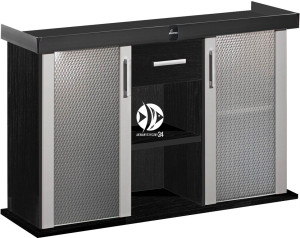 DIVERSA Szafka Modern 120x40x77cm Czarny - Szafka pod akwarium ze szklanymi drzwiami w 11 kolorach do wyboru