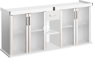 DIVERSA Szafka Modern 200x80x77cm Biały - Szafka pod akwarium ze szklanymi drzwiami w 11 kolorach do wyboru
