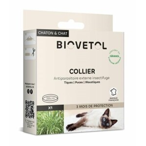 Collier insectifuge pour chat biovétol