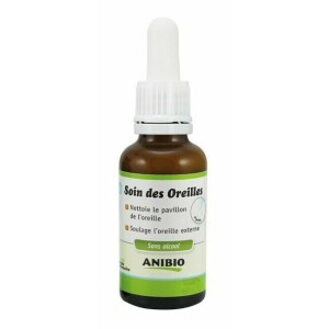 Soin des oreilles chien et chat bactéricide et virucide 30 ml anibio