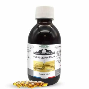Oméga 3 huile de poisson chien chat 200 ml floralpina