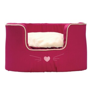 Panier et coffre chat ou petit chien cachette framboise par bobby