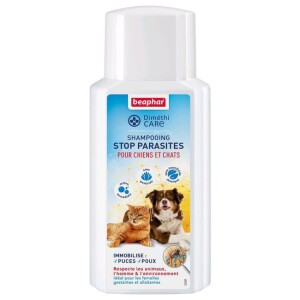 Shampooing stop parasites chien chat diméthicare 200 ml beaphar