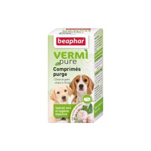 Vermipure purge aux plantes chiot petit chien 50 comprimés beaphar