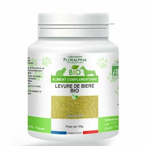 Levure de bière bio chat et chien 100 g floralpina