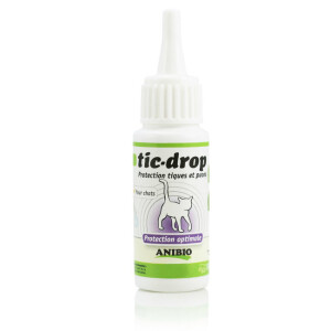 Tic-drop protection puces et tiques chat 30 ml anibio