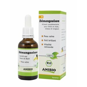 Démangeaison bio peau saine poils brillants 50 ml anibio