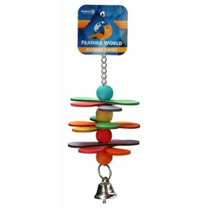 Jouet oiseau suspension fleur en bois par holland animal care