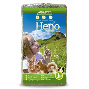 Foin pressé naturel pour rongeurs 1 kg par arquivet