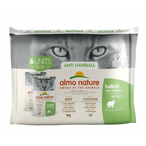 Pâtée pour chat anti hairball 6 x 70 g almo nature