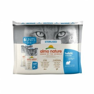 Pâtée pour chat sterilised 6 x 70 g almo nature