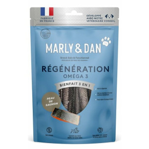 Barres à mâcher pour chien régénération oméga 3 en 60 g par marly & dan