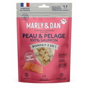 Bouchées pour chat peau et pelage oméga 3 en 40 g par marly & dan