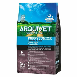 Croquettes chiot et junior poulet riz 3 kg arquivet