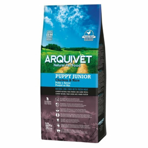 Croquettes chiot et junior poulet riz 12 kg arquivet