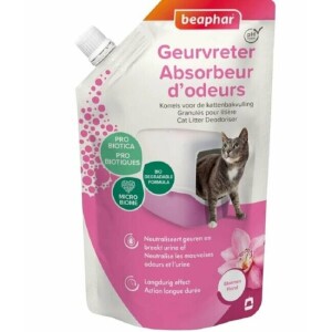 Absorbeur d'odeurs granulés pour litière parfum floral 400 g beaphar