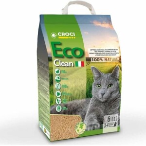 Litière eco-clean chat agglomérante et écologique de croci
