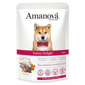 Pâtée naturelle pour chien sans céréales dinde 12 x 100 g amanova