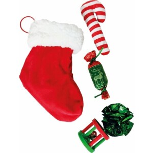 Chaussette de noël chat avec 4 jouets par croci