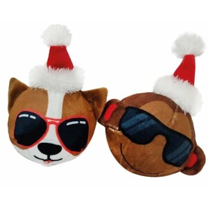 Balle de noël avec bonnet pour chien par croci