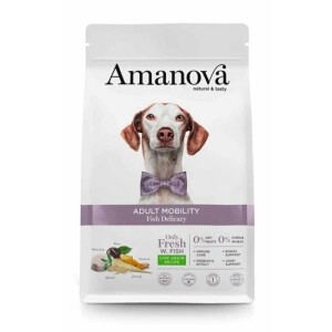 Croquettes chien articulations adult mobility poisson blanc frais 2 kg amanova