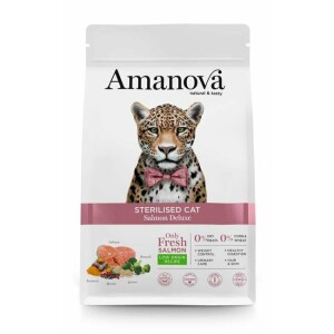 Croquettes chat stérilisé saumon frais 6 kg amanova