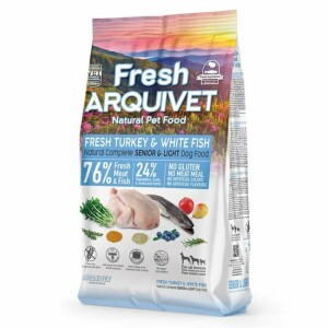 Croquettes chien semi-humide fresh senior et light 2.5 kg arquivet