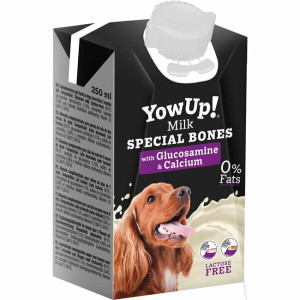 Lait sans lactose chien avec glucosamine et calcium 250 ml yowup