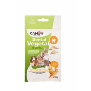 Snacks dental végétal carotte pour petits animaux 60 g camon