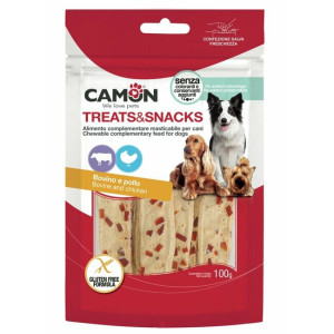 Barres à mâcher boeuf poulet séchés pour chien 100 g camon