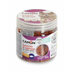 Friandises petits coeurs de saumon chat 60 g camon