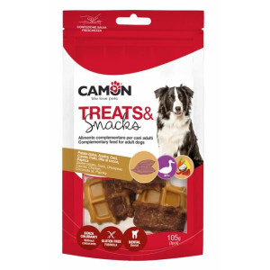 Snacks dental gaufres saveurs variées pour chien 105 g camon