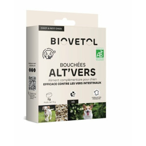 Bouchées alt'vers bio chiot et petit chien x 6 biovetol