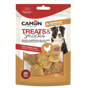 Médaillons de poulet panés à la patate douce chien 80 g camon