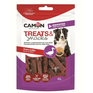 Bouchées de canard barbecue grill pour chien 80 g camon