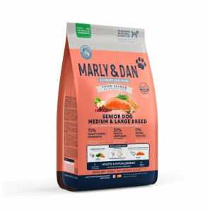 Croquettes chien senior moyenne grande taille saumon frais 3 kg - marly et dan
