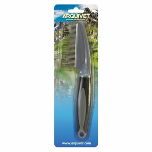 Peigne avec dents combinées soin du pelage et parasites arquivet