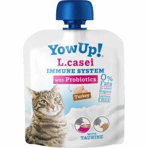 Yaourt chat avec probiotiques l.casei immune system avec dinde 85 g yow up
