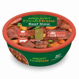 Plat mijoté de boeuf recette maison pour chien 100% naturel sans céréales 280 g arquivet