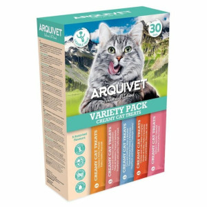 Pack de 30 sachets de snacks naturels crémeux pour chats arquivet