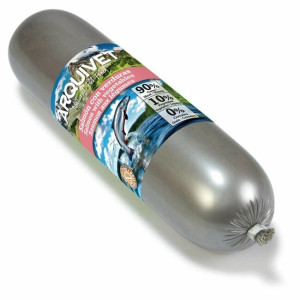 Repas complet chien saucisse de saumon aux légumes 500 g arquivet
