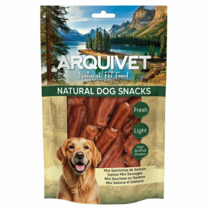 Mini saucisses de saumon pour chien 100 g arquivet