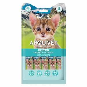 Snacks naturels crémeux chaton au poulet 5 x 14 g arquivet