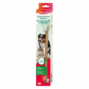 Brosse à dents en bambou chien et chat beaphar