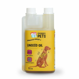 Huile de lin 100 % pure pressée à froid chien 500 ml excellent pets
