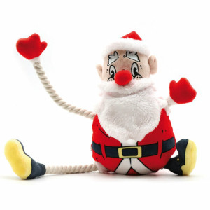 Peluche père noël pour chien de croci