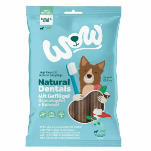 Sticks dentaires natural dental chien small et médium 180 g wow
