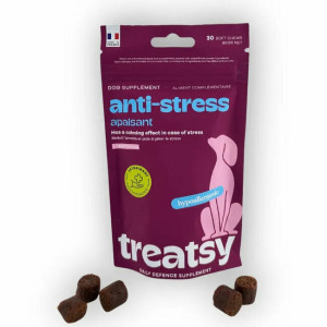 Anti-stress anxiété chien 30 bouchées treatsy daily defence