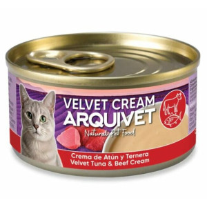 Velouté crémeux thon et boeuf pour chat velvet cream 6 x 80 g arquivet
